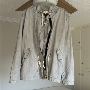 GAP Navy and White Striped Jacket